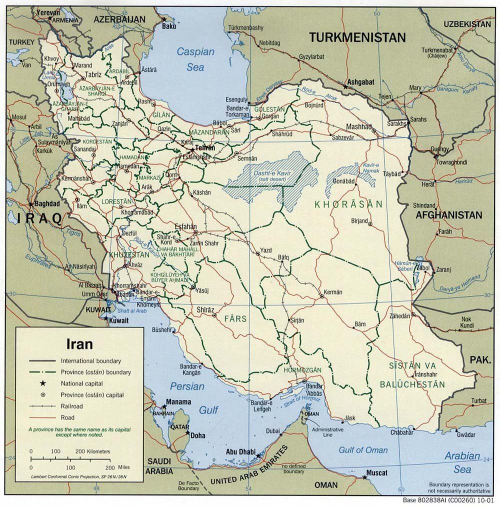 free maps of iran