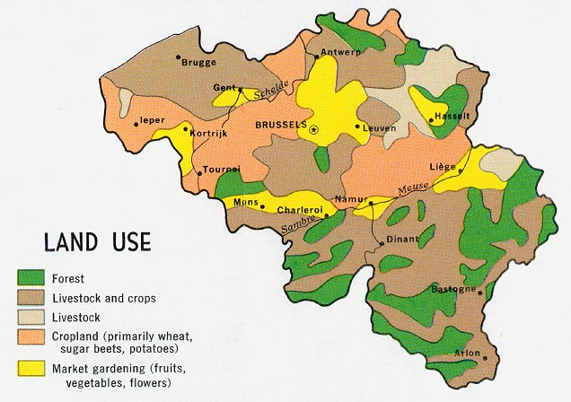 belgium land use from map no 75519 1968 94k