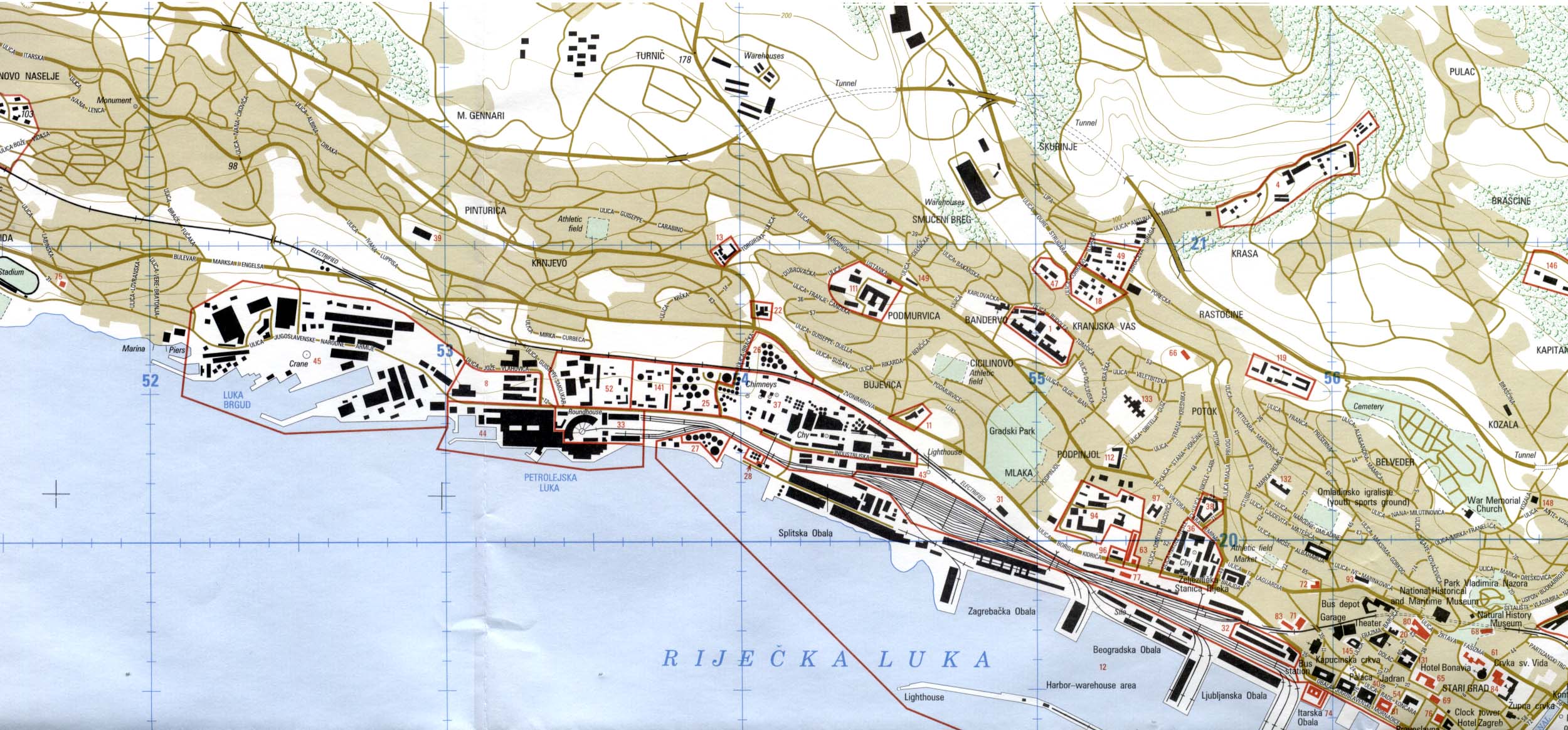 karta rijeke satelit Free Croatia Maps karta rijeke satelit