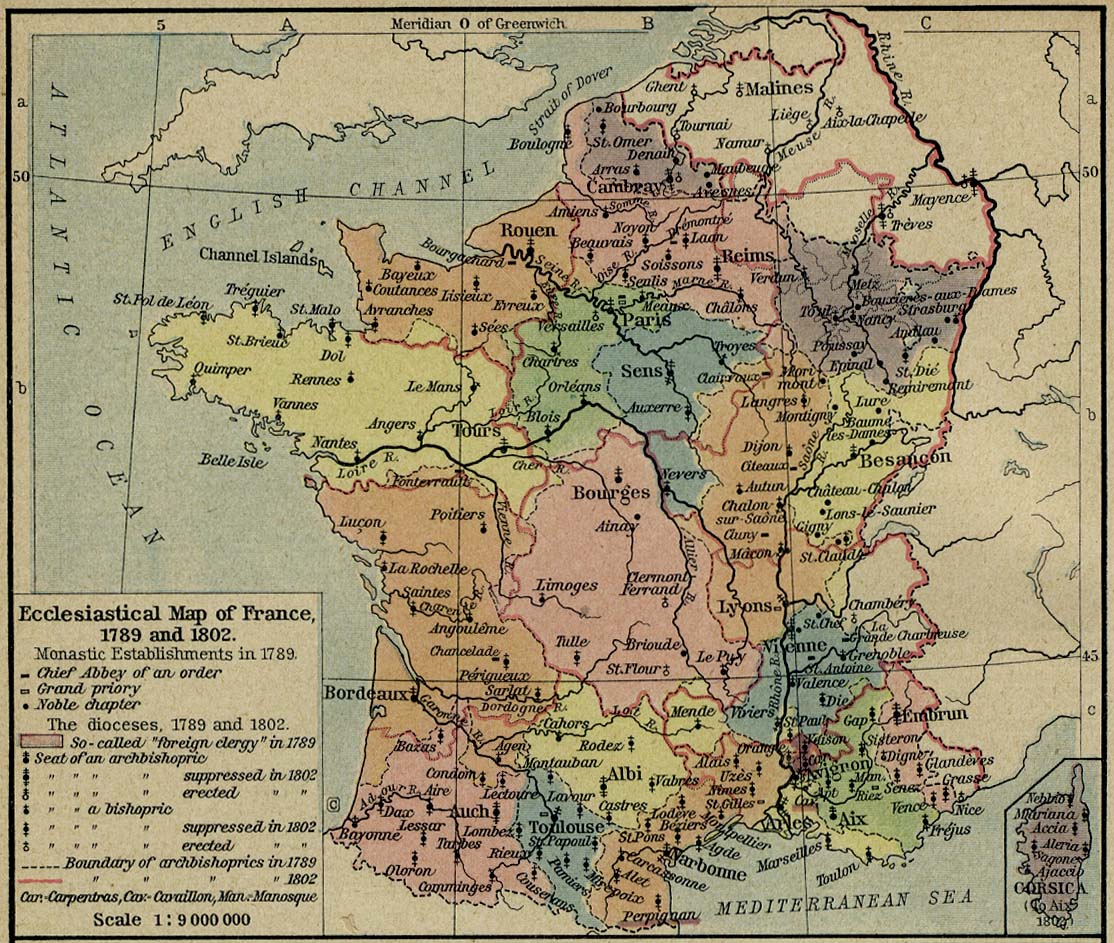 France 1789 and 1802