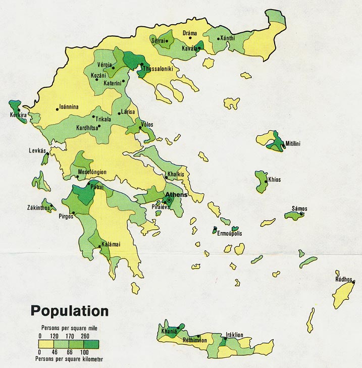 Population and Settlement Greece