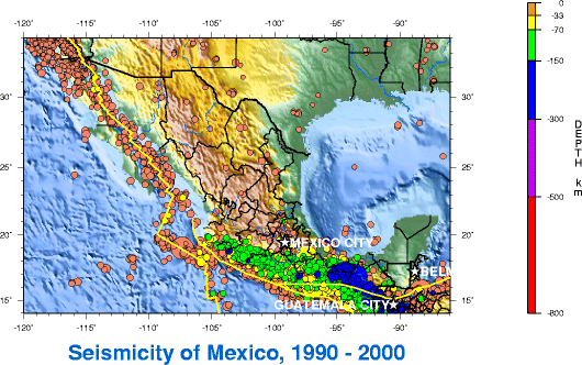 mexico seismicity of mexico