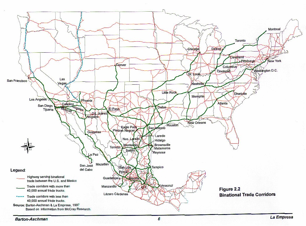 mexico binational trade corridors mexico united states