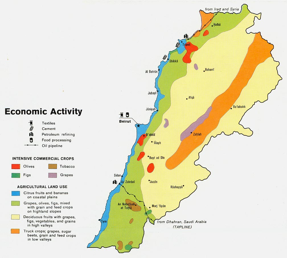 Lebanon Weather Map