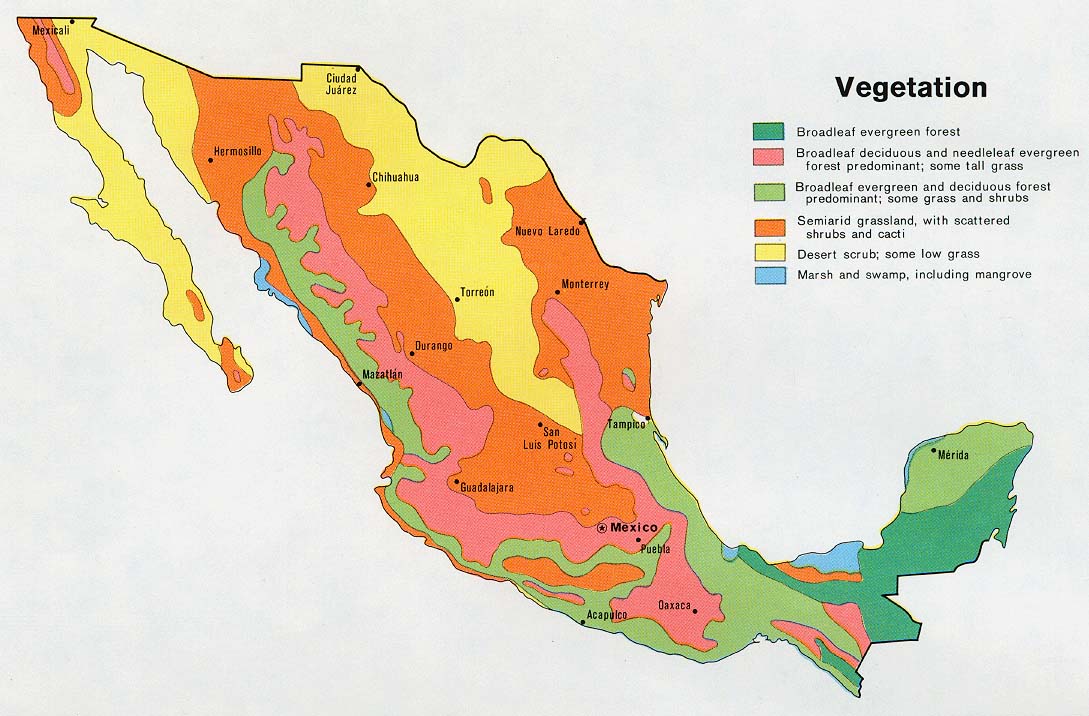 Mexico History Map