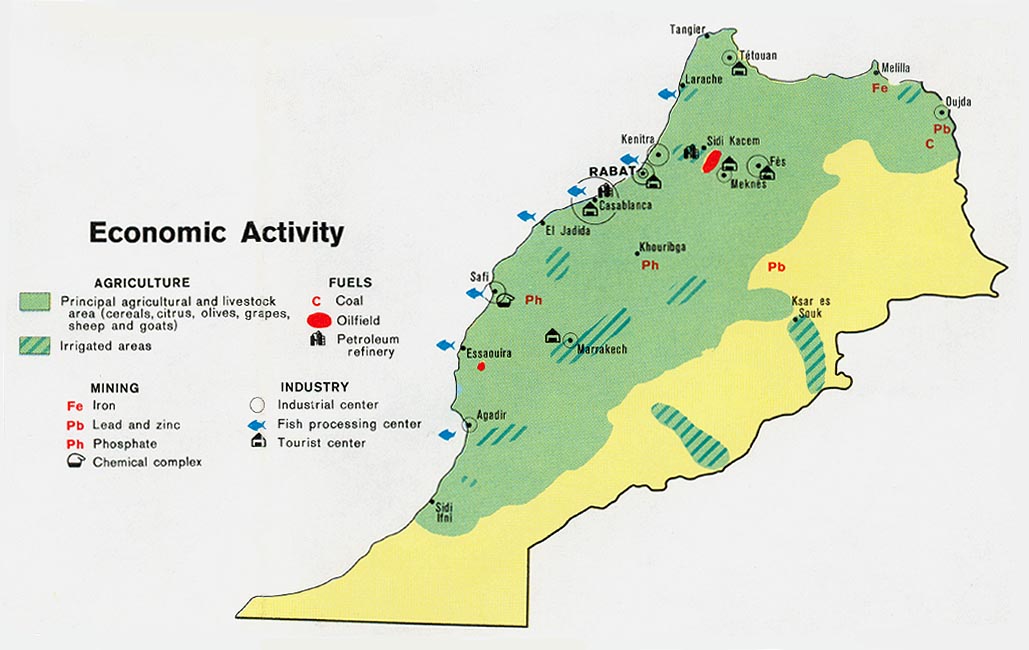 Morocco - Economic Activity from Map Morocco - Economic Activity from Map
