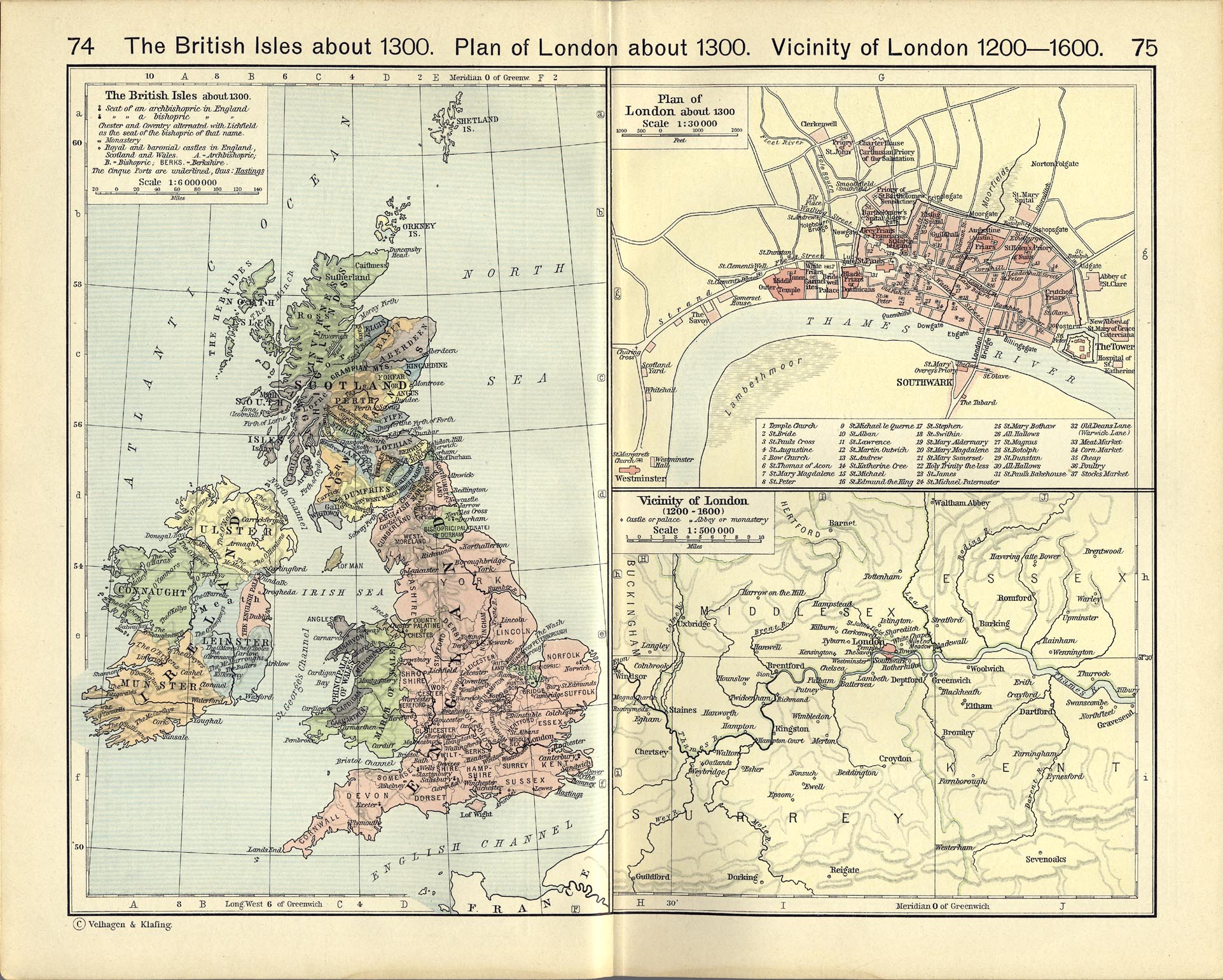 plan of london about 1300