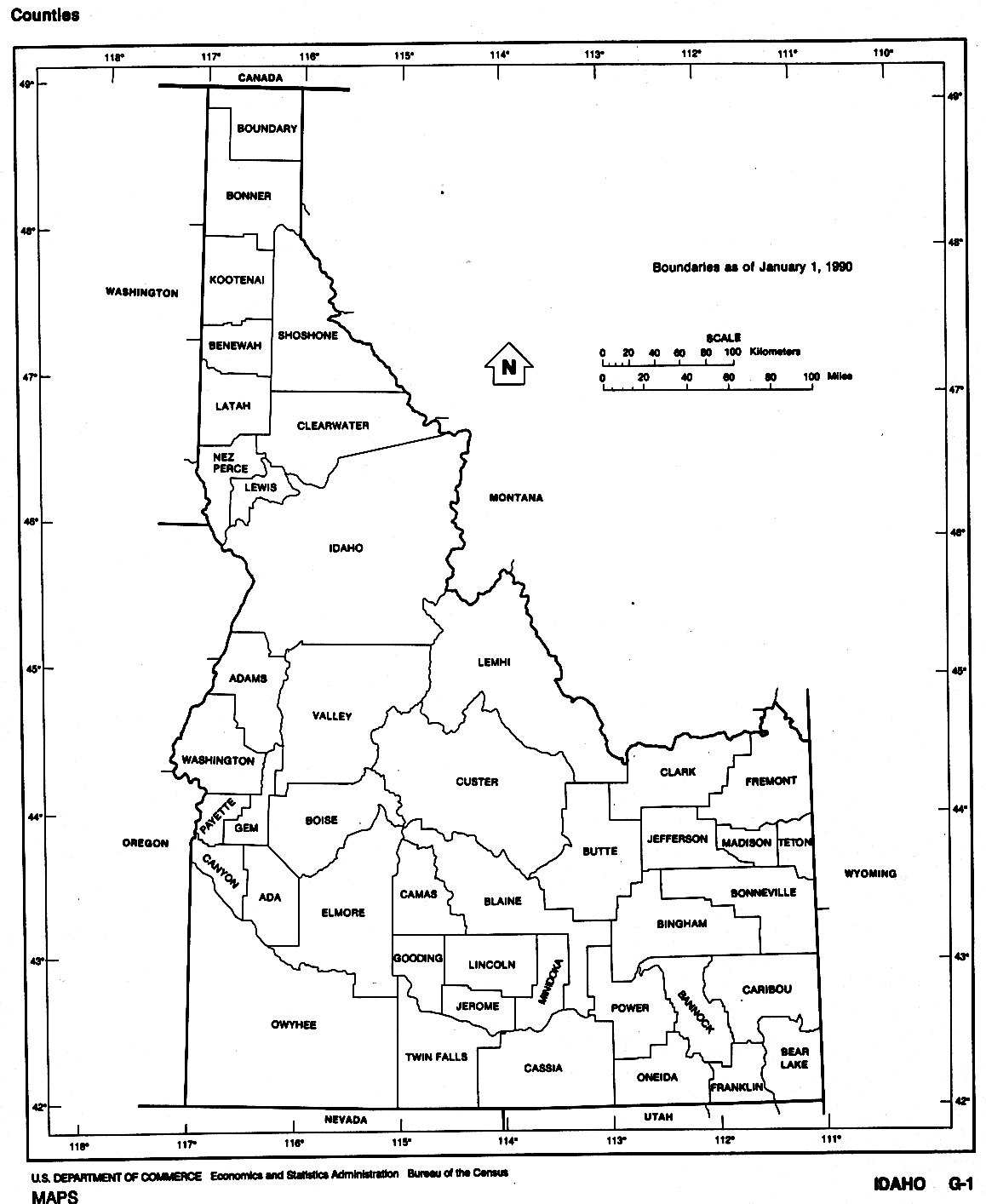 Download Free Maps of Idaho