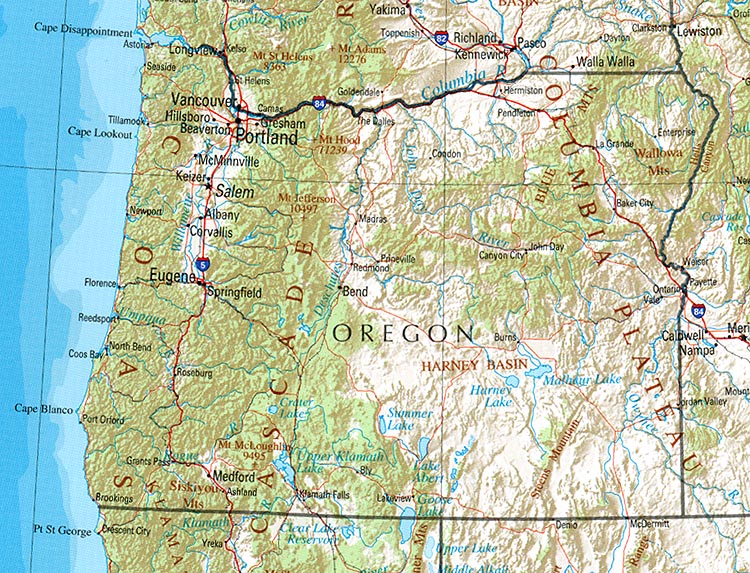 maps of oregon coast. Download Free Oregon Maps