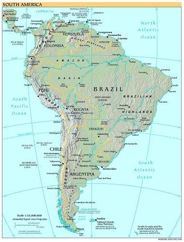 World Map South America