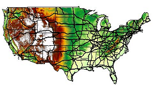 climate change future temperature and precipitation shapefiles