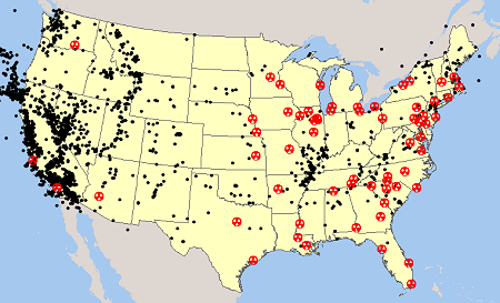 shapefile maps of historical earthquakes in the U.S. historical earthquakes in the U.S.