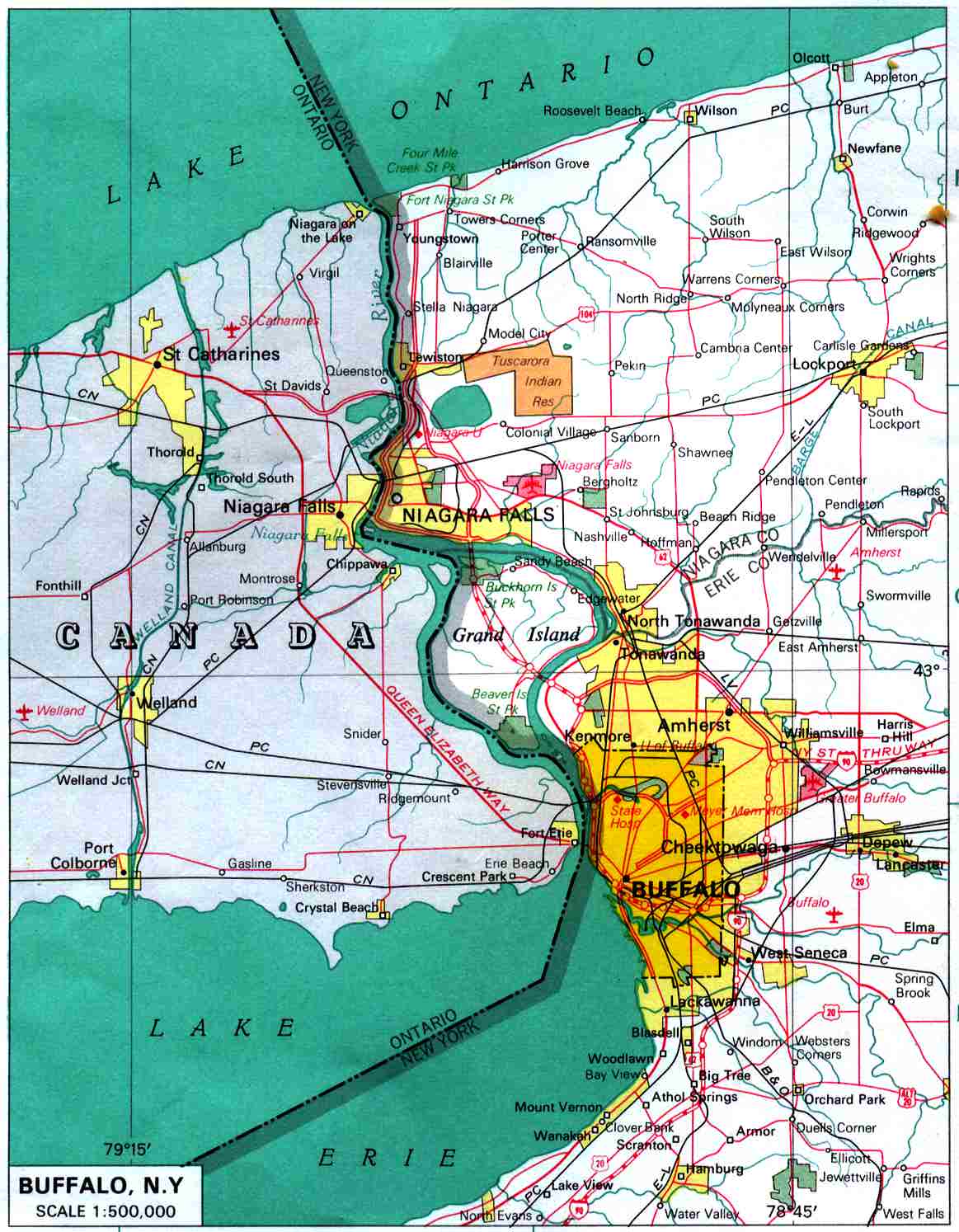 New York State Map Of Buffalo Ny